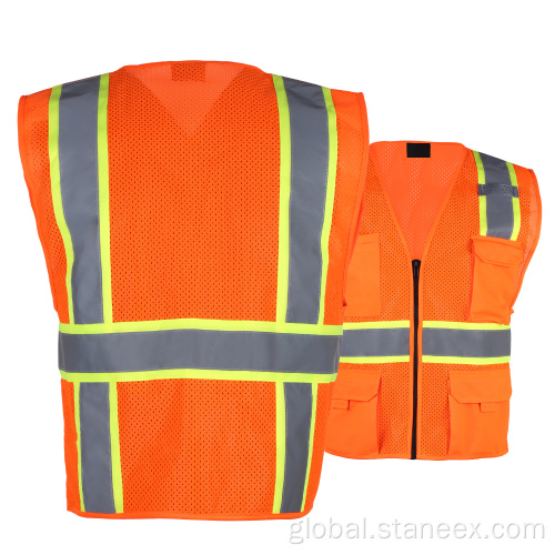 Work Safety Vest high reflective work customized safety mesh vest Supplier